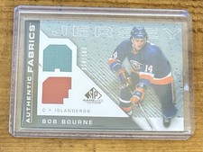 Bob Bourne #14/100 Jersey Patch SP Game Used Edition Authentic Fabrics #AF-BB