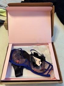 NEW! - Agent Provocateur, Lindie Bra 36C, Pink/Deep Blue (NWT+Box)