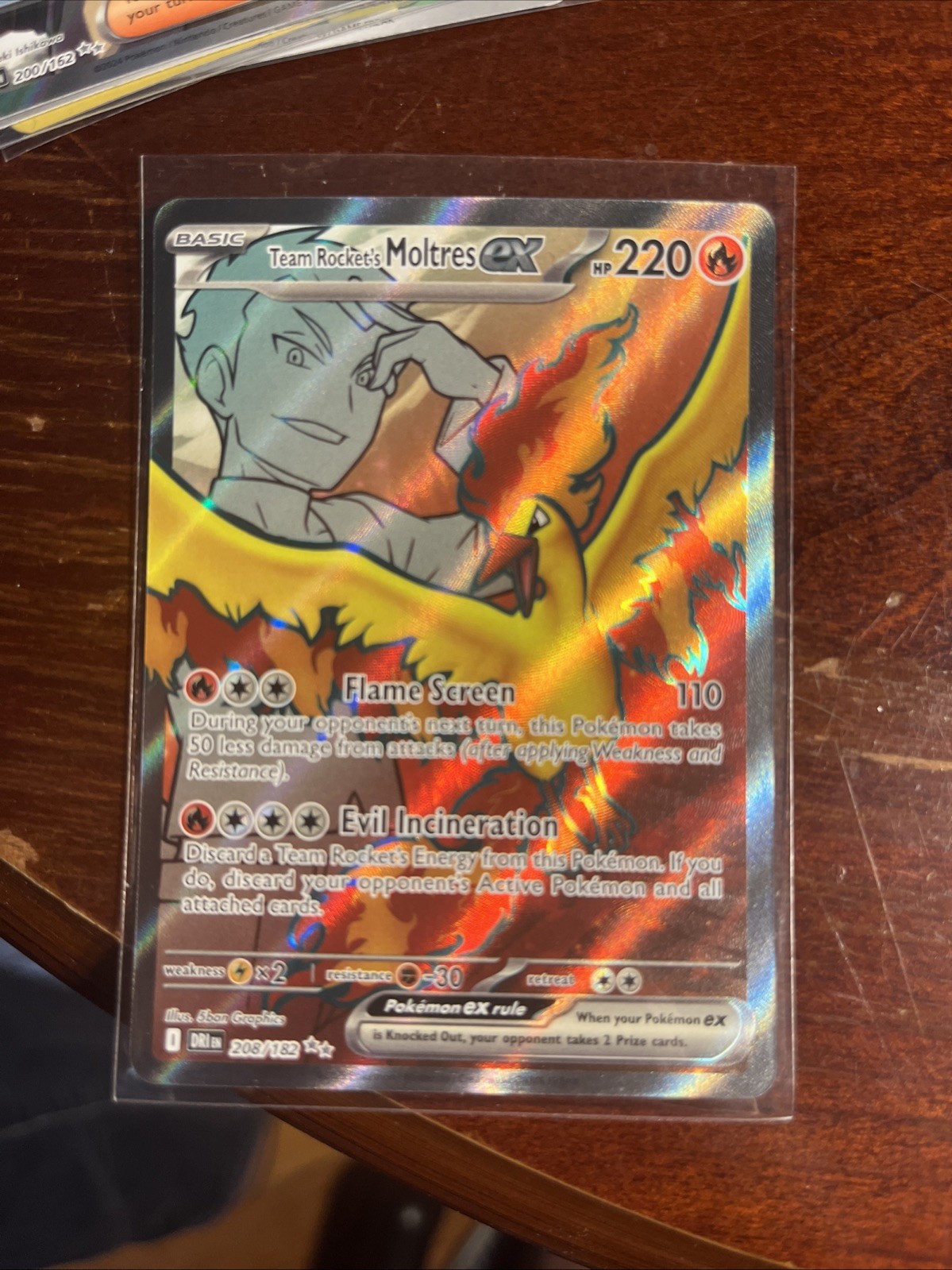Team Rocket's Moltres ex 208/182 Sv10: Destined Rivals Holo Pokemon TCG