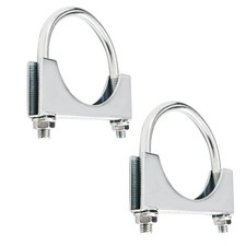 Exhaust Clamp 3" U-Bolt, Saddle Style for Automotive RV UTV Motorcycle 2 Pack