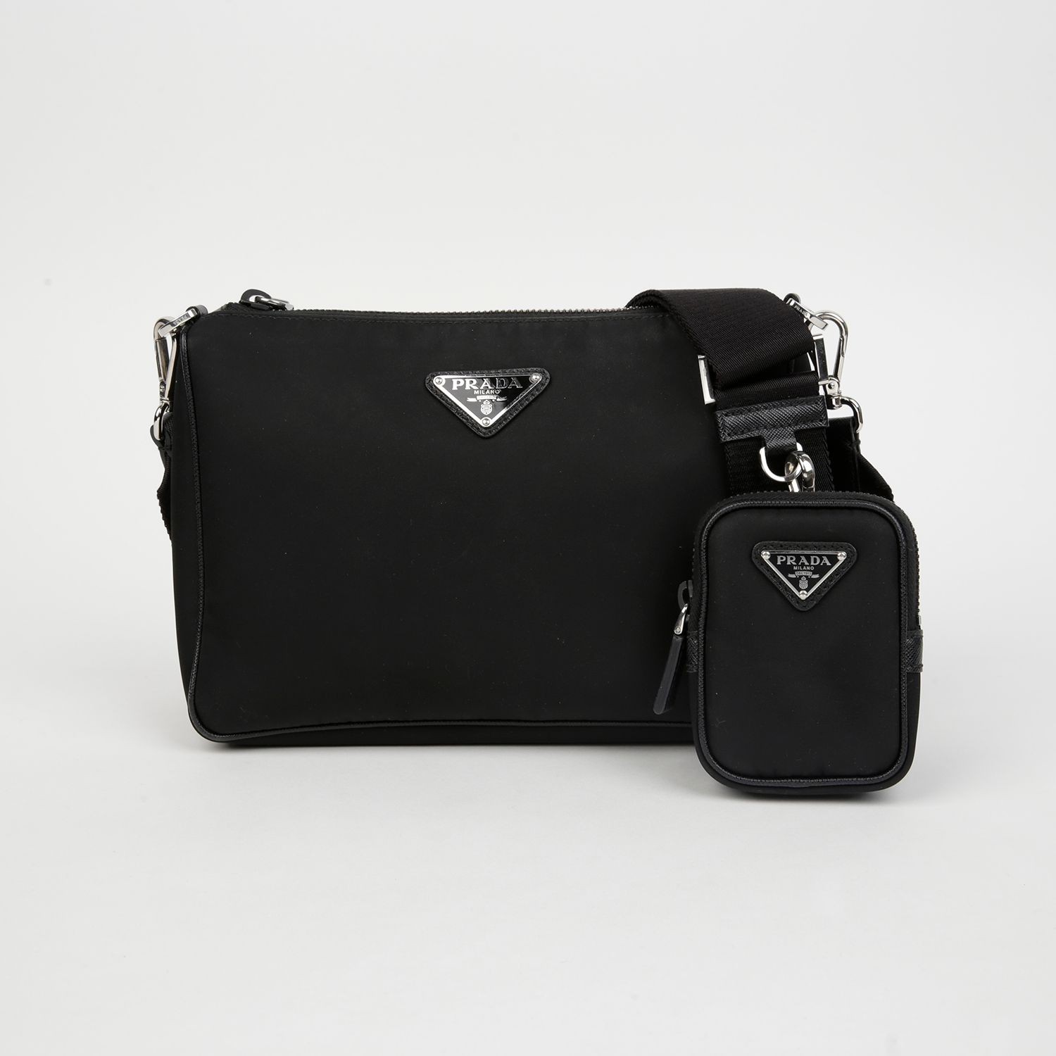 Prada Triangle Logo Multi Shoulder Crossbody Bag … - image 1