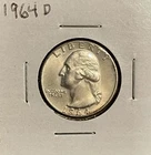 1964 D Washington Quarter Bu Uncirculated Silver 25c Us Coin