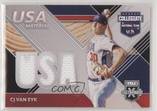2020 Panini Elite Extra Edition USA Baseball Material Black CJ Van Eyk 9b4