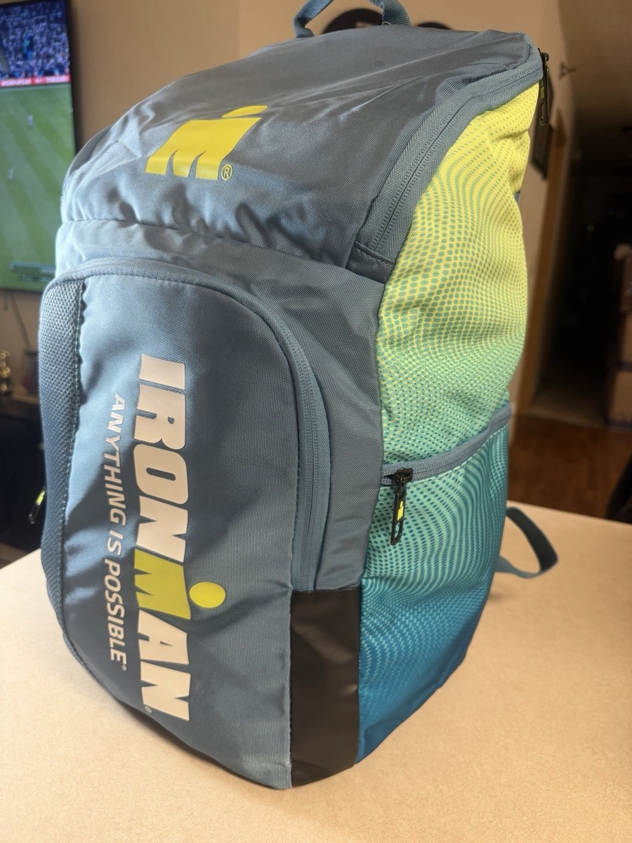 IRONMAN IM Transition Backpack Teal Green Triathlon Transition