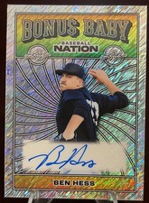 Ben Hess Bonus Baby /15 - 2025 Leaf Baseball Nation - NY Yankees