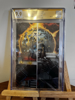 TRANSFORMERS #13 40TH ANNIV EXCL FOIL ED Ltd 300 SIGNED CGC9.9 Bonus Cards/comic