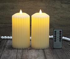 Flameless Flickering Candle with Remote and Timer - Battery Operated with 3D