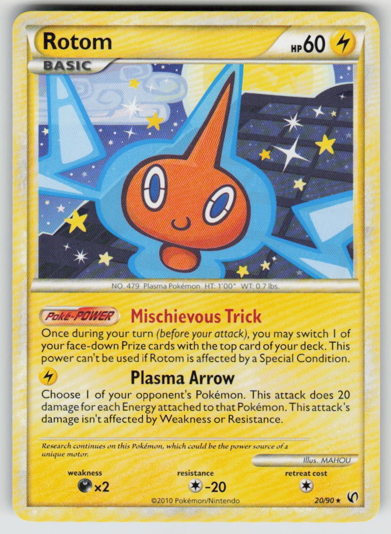 Rotom 20/90 Rare HGSS Undaunted Pokemon NM