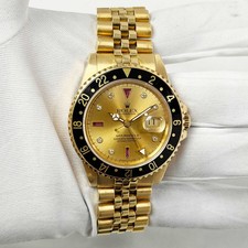 1990 Rolex GMT-Master II 16718 40MM Serti Dial Jubilee 18K Yg E-Serial
