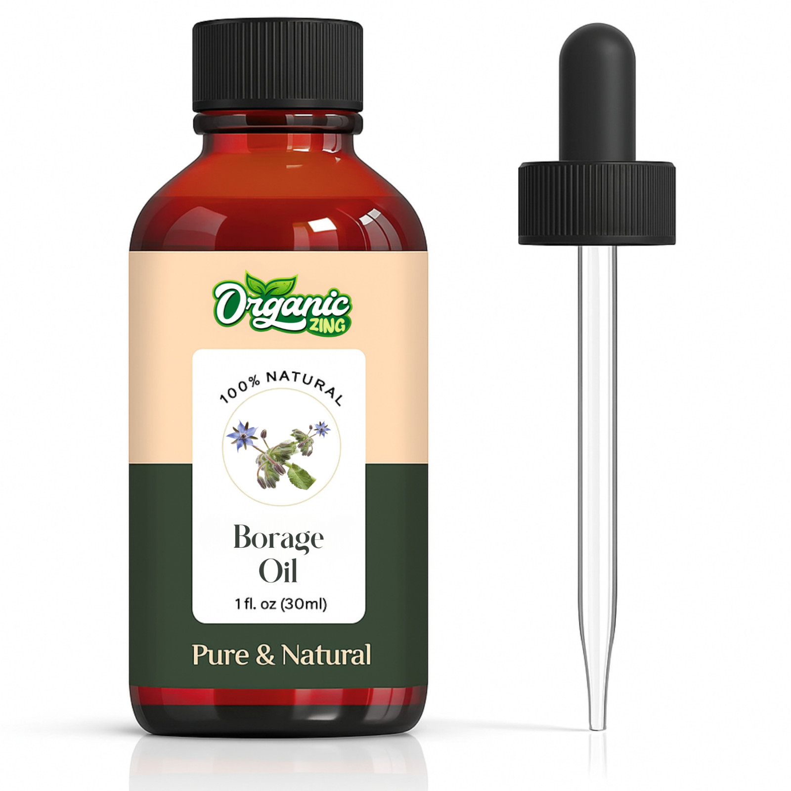 Aceite de borraja 100 % puro aceite portador prensado en frío para el cuidado de la piel y el cabello
