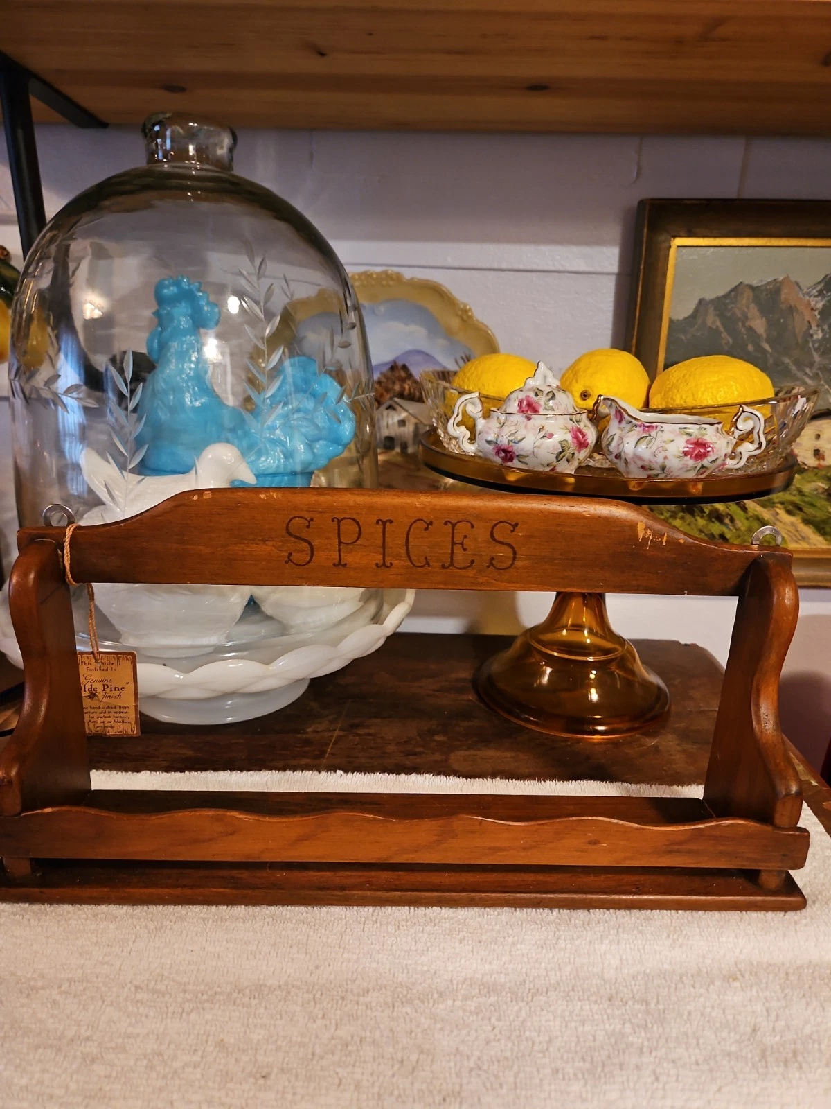 Three Mountaineers Spice Rack With An Olde Pine Finish