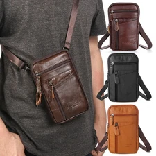 Retro Crossbody Bag With Zippered Pockets - Phone Holder & Wallet for Daily Use