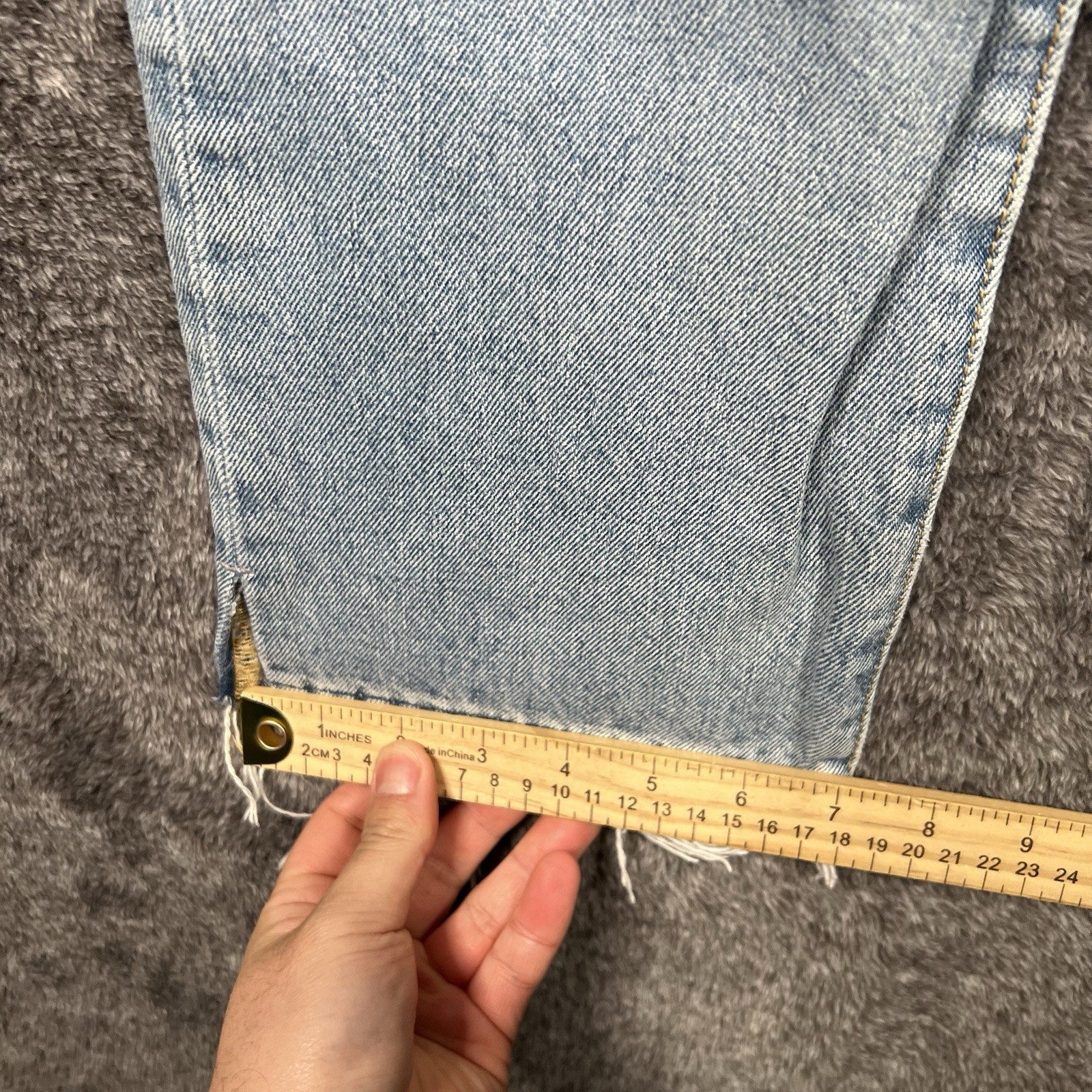 Levis 501 Big E Jeans Size 27x30 Skinny Fit Button Fly Light Wash Denim Premium thumbnail 6