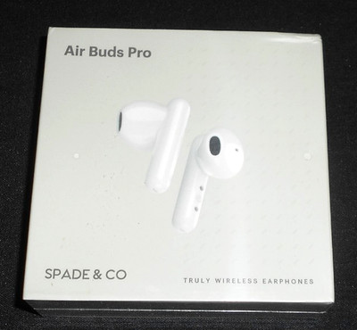 NEW Factory Sealed Spade & Co. Air Buds PRO Wireless Earphones w/ Case USB Cable