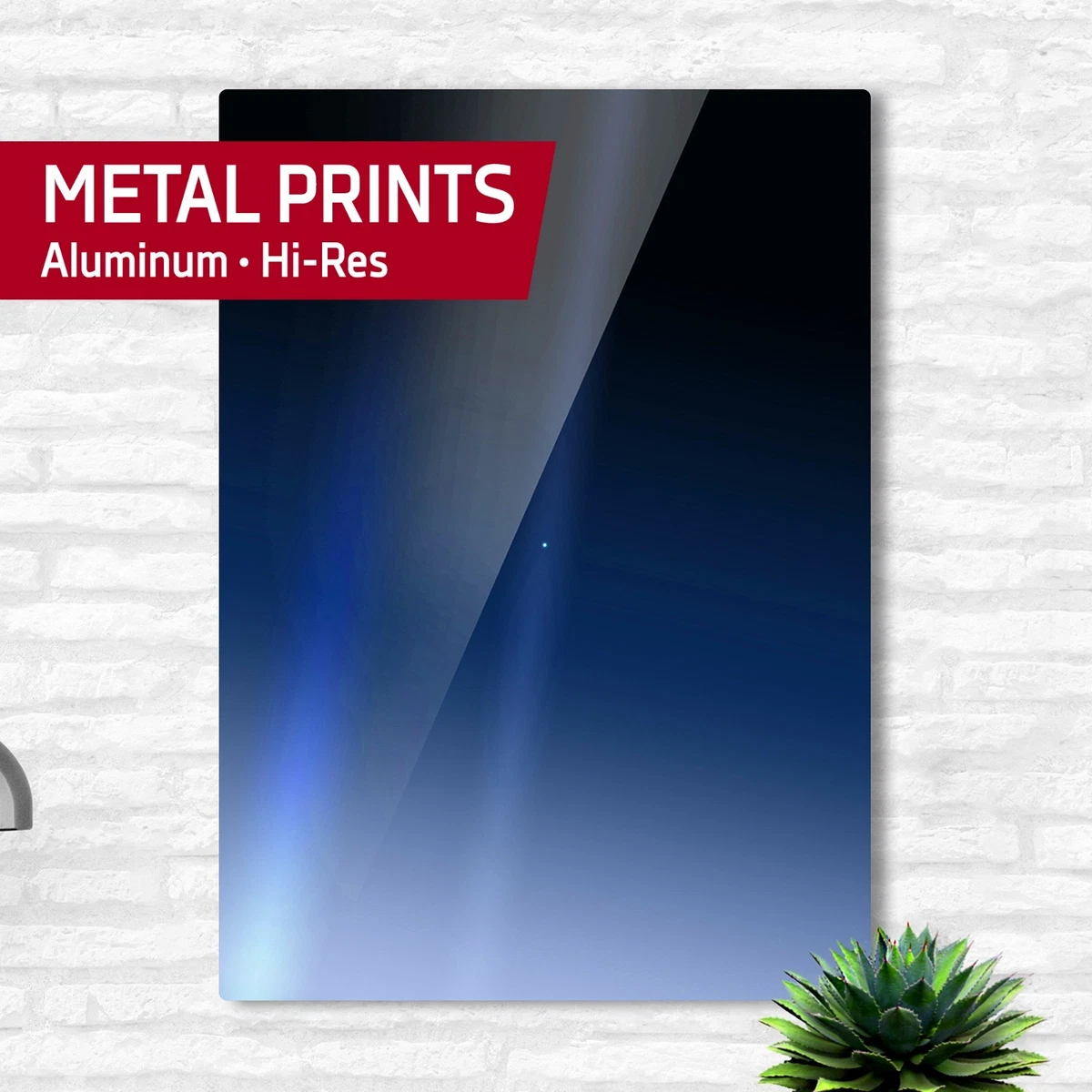 Hellblaue Punkte Metalldruck — NASA Voyager 1 Wissenschaft Poster, Weltraum Vektor Kunst Wand