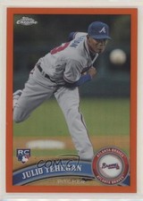 2011 Topps Chrome Retail Orange Refractor Julio Teheran #197 0b48