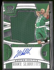 2023-24 Crown Royale Green Rookie Silhouettes Auto Patch Jordan Walsh /125