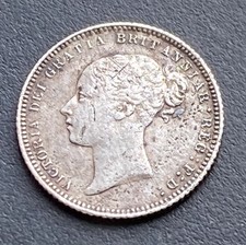 1872 Victoria Silver Sixpence Victorian Coin Lot G38