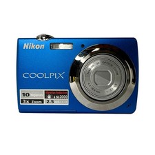 Nikon Coolpix S220 Digital Camera 10MP 3x Optical Zoom Blue With Battery