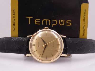 ROLEX PRECISION 9971 MASSIV GOLD 18KT 1961 HANDAUFZUG ORIGINAL ARMBAND