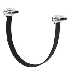 90 Degree USB C Short Flat Cable Dual Angle Male to Male PD 65W Fast Charge