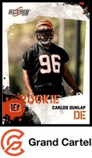 2010 Score #316 Carlos Dunlap RC - Cincinnati Bengals GRAND CARTEL