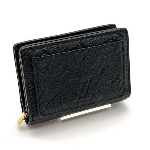 Louis Vuitton Empreinte Portefeuille Tri-fold Wallet, Black