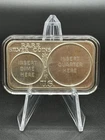 Vintage 1973 Crabtree Mint 1 oz Silver Bar .999 "Rare Silver Coins" Dime Quarter