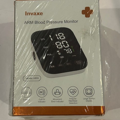 #ad Invaxe Arm Blood Pressure Monitor Model U80X New in Box $14.95