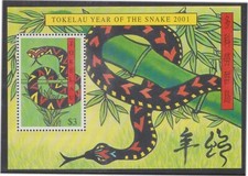 Tokelau 2001 - Year of the Snake - Miniature Sheet - MNH