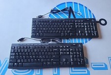Lot of 2 Logitech K200 Wired USB Media  PC Power Buttons Keyboard