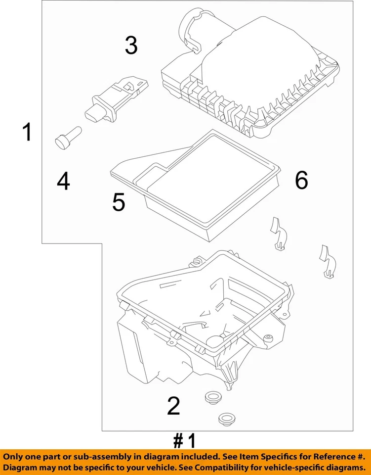 Conjunto de filtro de aire usado se adapta a: Ford Mustang 2014 3,7 grado A Foto 4 de 4