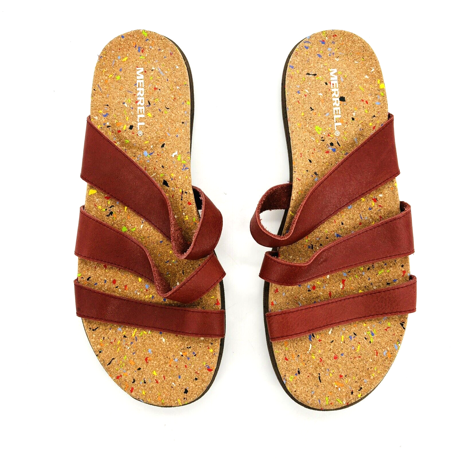 Scarpe sandali donna 9 Merrell Napa Valley Slide Merlot rosso slip on J002862