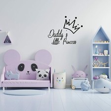 Daddy's Little Princess Kids Playroom Vinyl Art Sticker For Playhouse Wall Decal