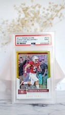 2017 Panini Score Christian McCaffrey RC SSP /50 Gold Zone Refractor PSA 9 Mint!