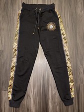 VERSACE Pants WITH THE LOGO AND LINES Very Clean And High Quality