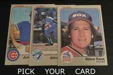 ⚾ PICK YOUR CARD ⚾ 1983 FLEER vintage baseball card Single Base RC *** SEE LIST
