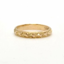 Babies Childs Toddler 10k Yellow Gold Detailed Etched Band Design Ring Baby Size