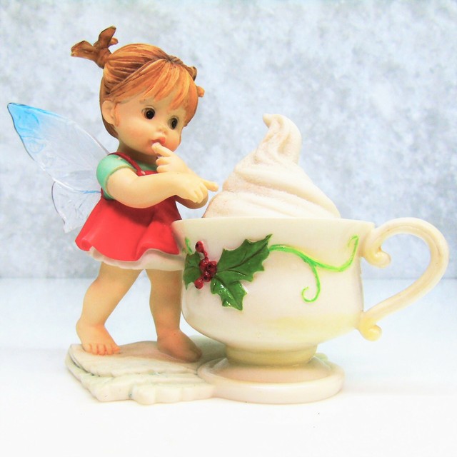 My Little Kitchen Fairies EGGNOG FAIRIE Holiday Cup Whipped Cream Angel