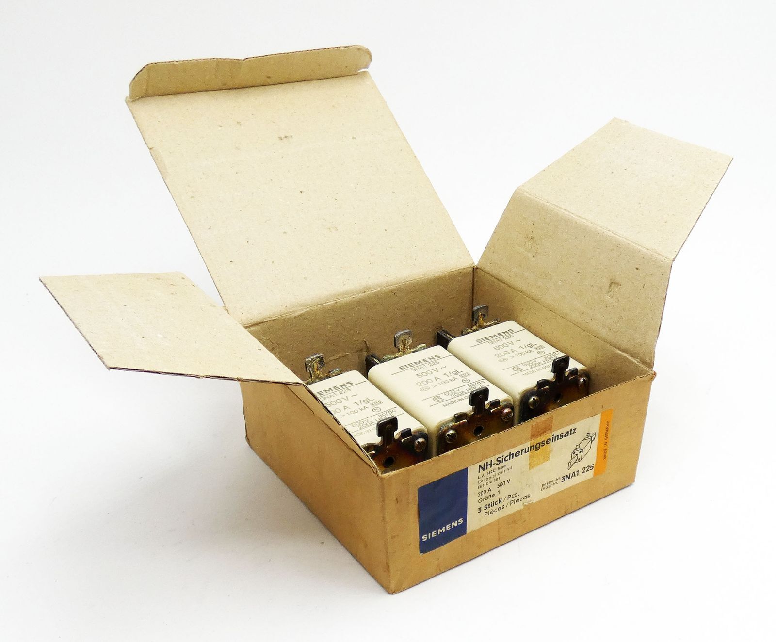 3x Siemens 3NA1225 NHSicherungseinsatz 200 A for sale online eBay