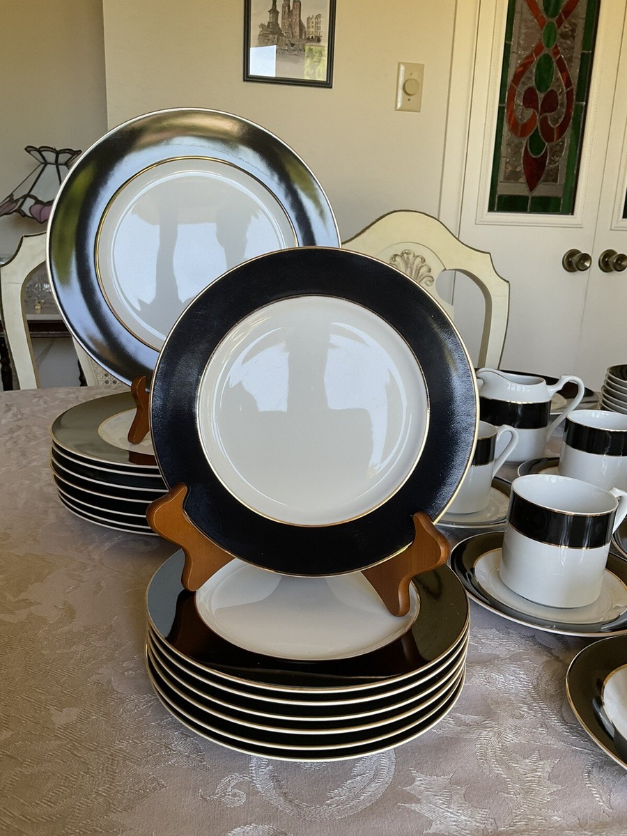 SANGO JAPAN - IMPERIAL COLL.-BLAK 564 Fine China - 5 Pieces- 8