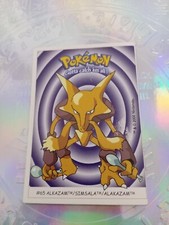 POKEMON STICKER CARD #65 ALKAZAM (RARE)