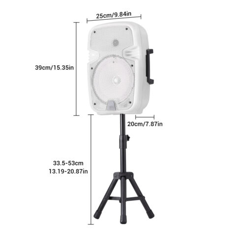 8" Portable Rechargeable Bluetooth PA Karaoke Loud Party Speaker W/ Mic & Stand - Picture 2 of 17
