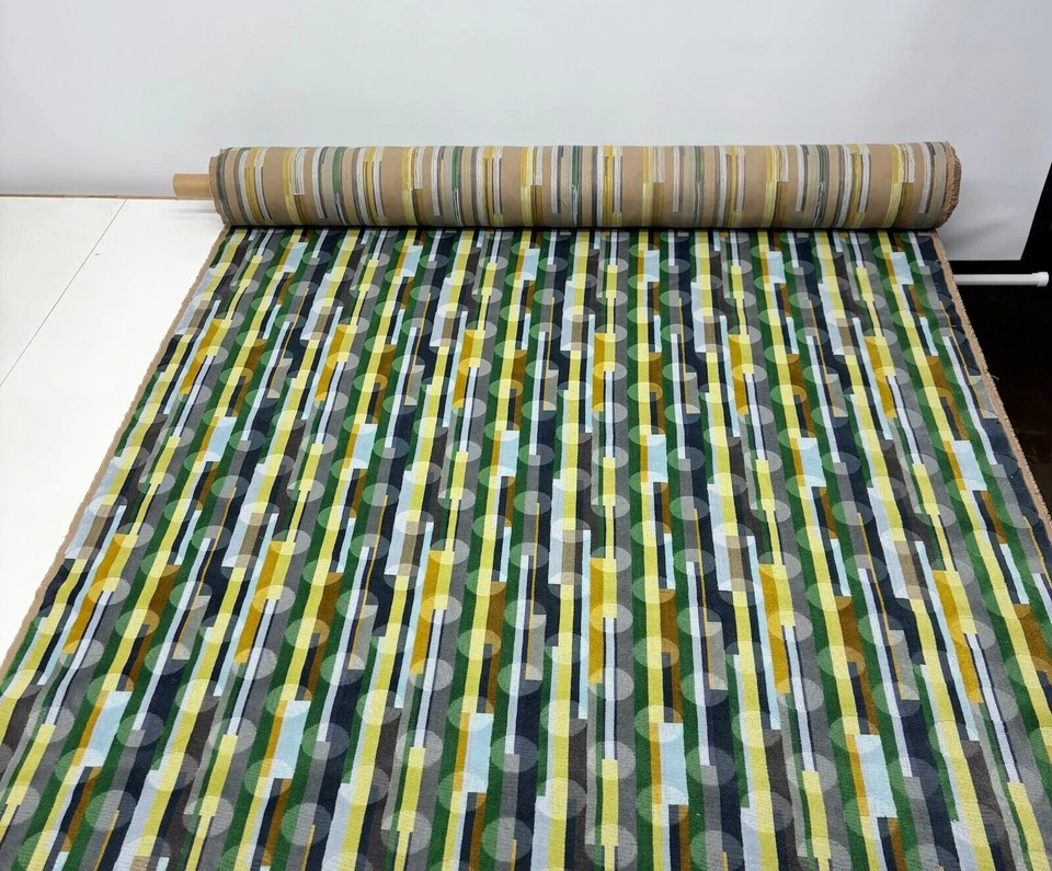 DESIGNTEX FINSBURY БАРХАТ ЗЕЛЕНЫЙ СОВРЕМЕННЫЙ ГЕОМЕТРИЧЕСКИЙ ТКАНИ НА 1/2 (0,5) ЯРД 50 «W - Изображение 2 из 4
