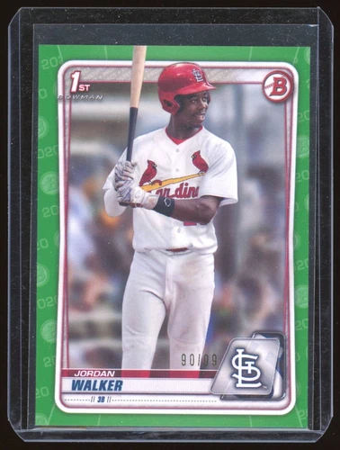 Jordan Walker 2020 Bowman Draft Green Paper 1st /99 St Louis Cardinals RC BD-57