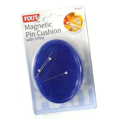 FIXIT Oval Magnetic Pin Cushion Dressmaking Sewing Needles Paperclips Pins Holder