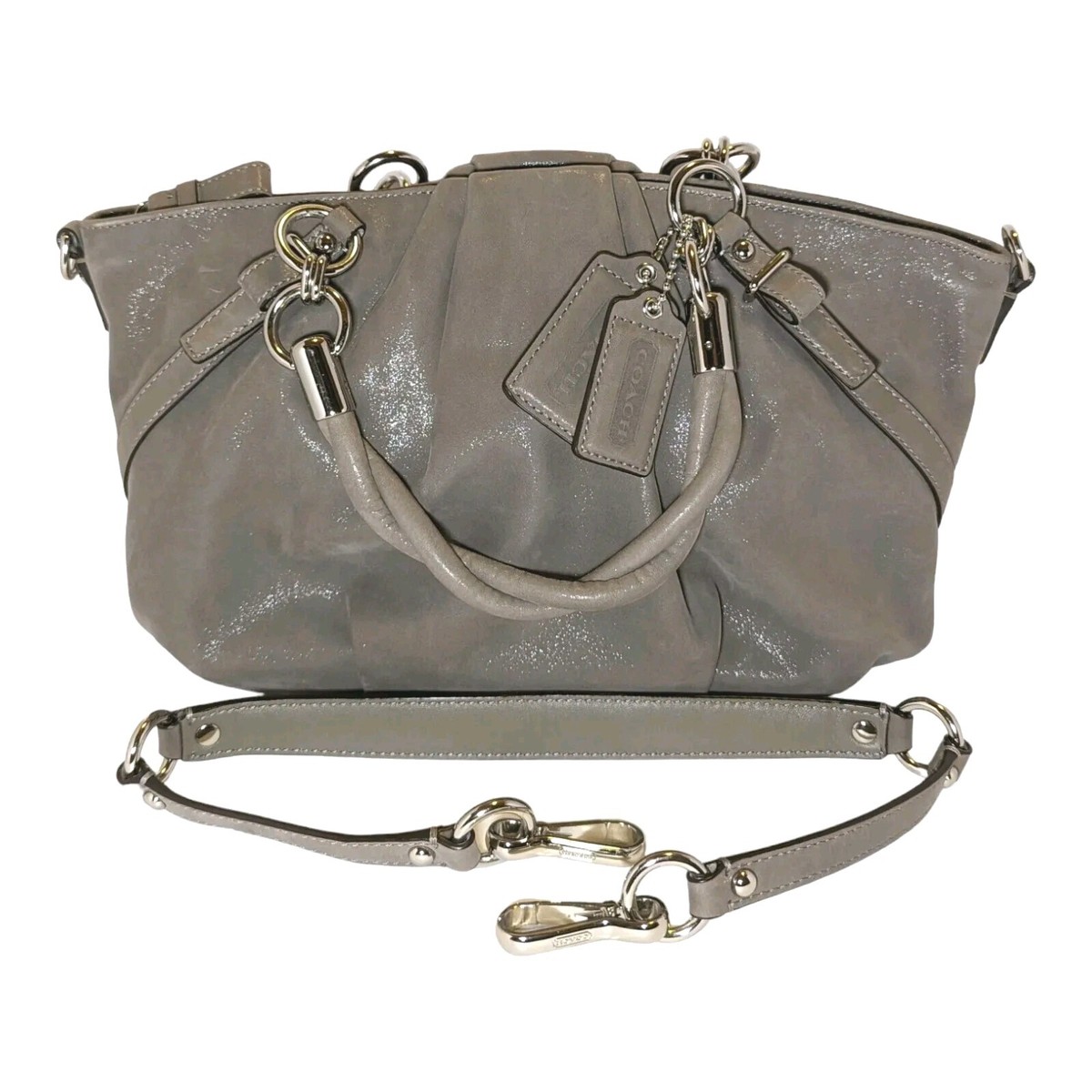 バッグ 2024SS Yoli leather bag charcoal gray L Women's Green Leather Shoulder Bag: JULIE 009 – Officine