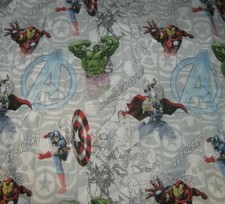 Avengers Assemble Twin Fitted Bed Sheet Hulk Thor Capt. America Iron Man Franco