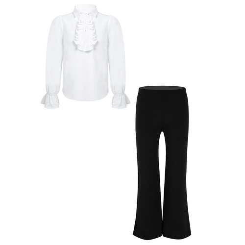 Kids Boys Renaissance Top Shirt With Pants Jazz Gothic Performance Victorian - Picture 5 of 24