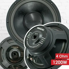 New Audiotek 12 Inch 1200 Watts Car Audio Subwoofer w/ 4 Ohm Power - 1 SUB